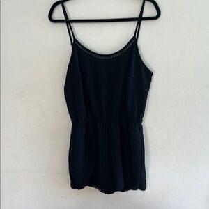 Soprano Black Sleeveless Romper